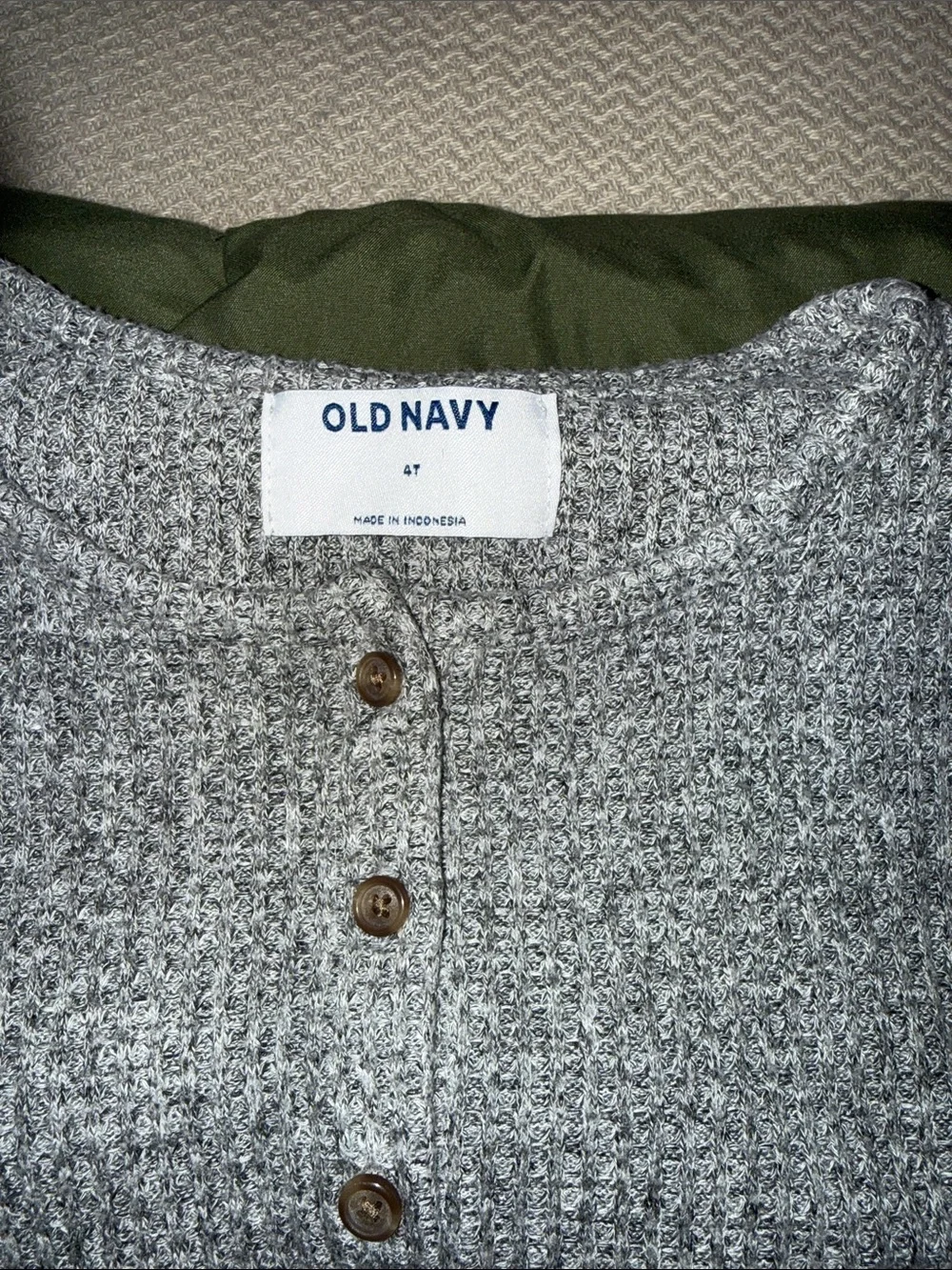 Old Navy Grey Ruffle Knit Dress for Girls